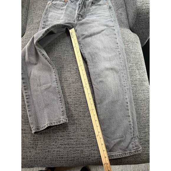 Levies Mens Button Fly 501 27/28 Light Black/gray  Denim Jeans High RIse Premium - Picture 2 of 14